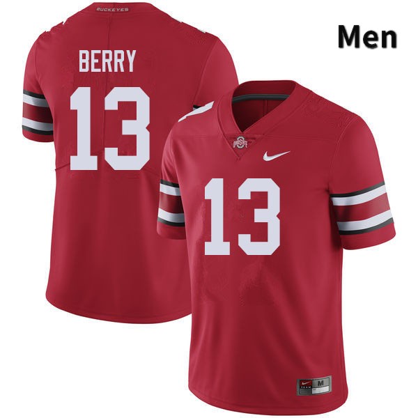 Ohio State Buckeyes Rashod Berry Men's #13 Red Authentic Stitched College Football Jersey